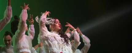 Rosalía durante su actuación en Sónar Barcelona 2018