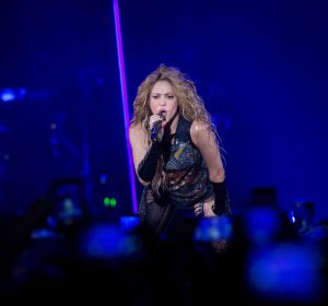 La cantante Shakira durante el concierto en Madrid La cantante Shakira durante el concierto en Madrid
