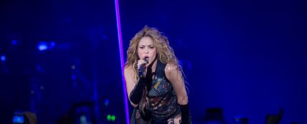 La cantante Shakira durante el concierto en Madrid