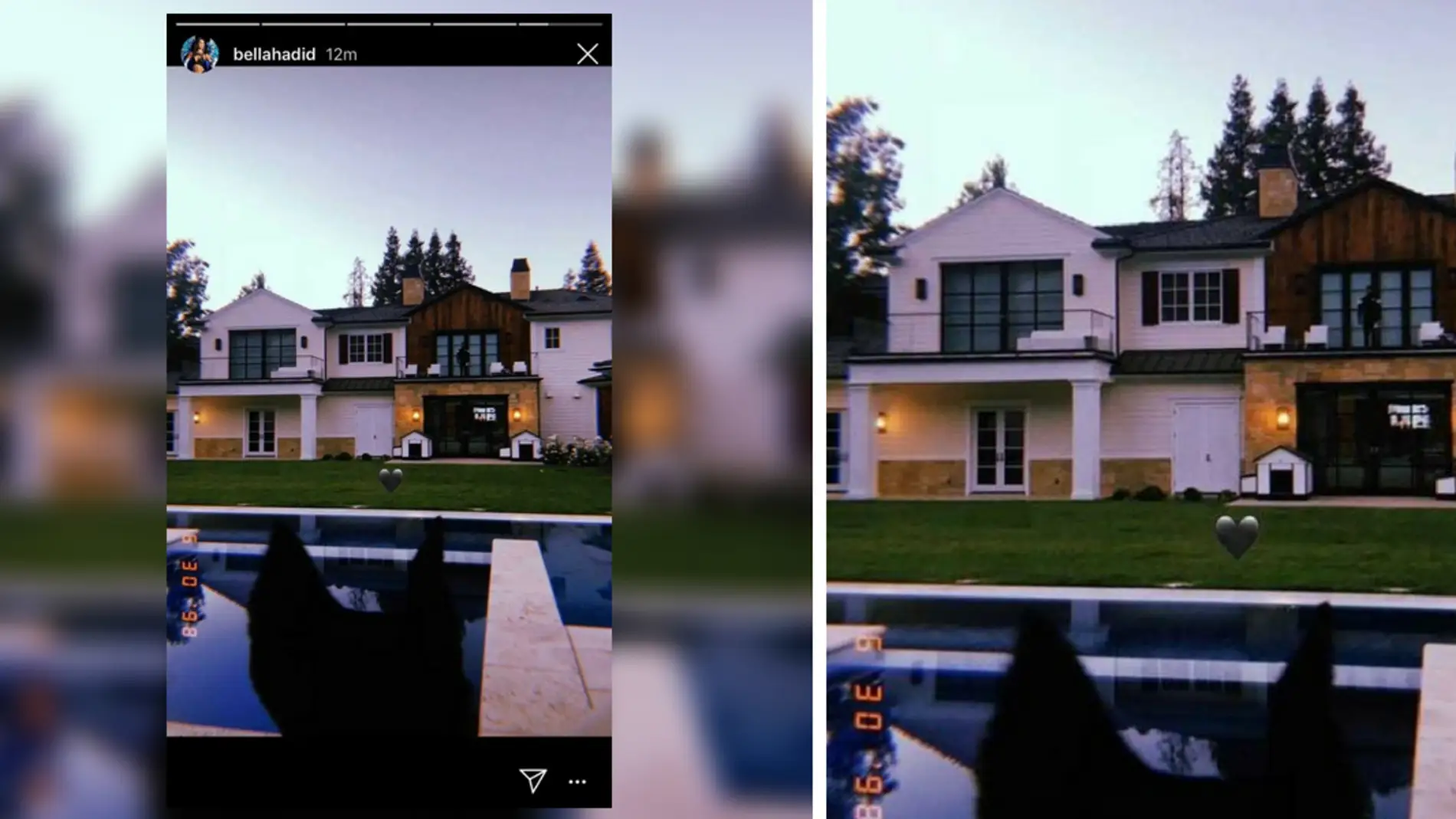 Bella Hadid publica un Stories en la mansión de The Weeknd
