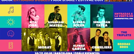 Gana entradas dobles para Share Festival con Europa FM Gana entradas dobles para Share Festival con Europa FM