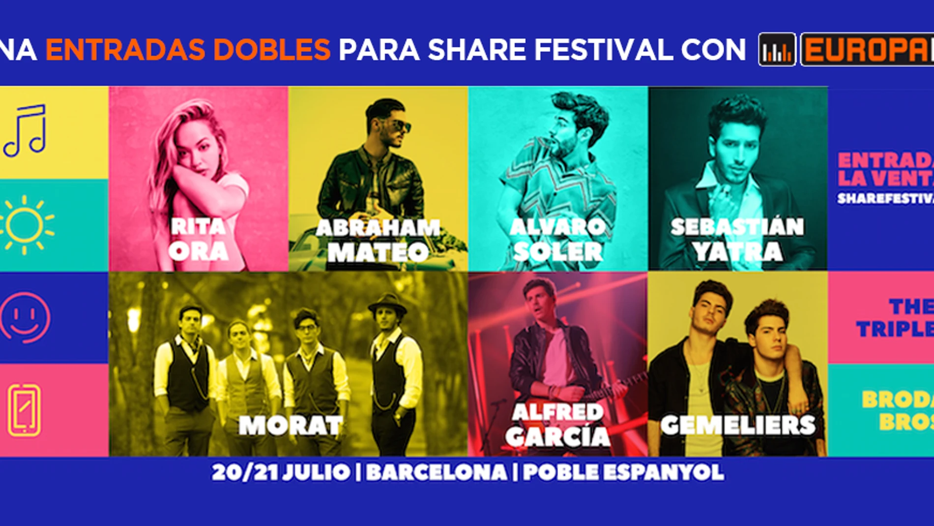 Gana entradas dobles para Share Festival con Europa FM Gana entradas dobles para Share Festival con Europa FM