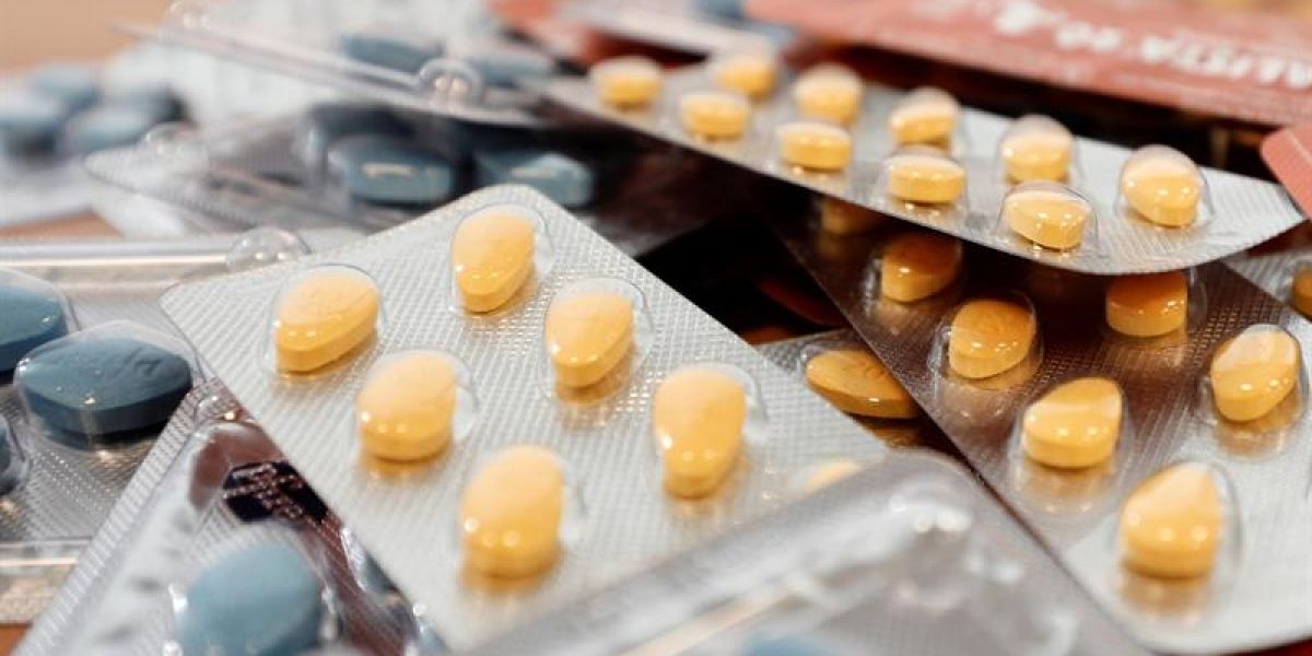 Vista de varios medicamentos