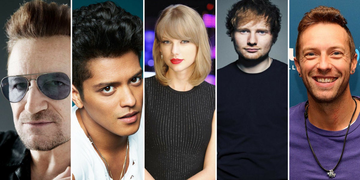 U2, Coldplay y Ed Sheeran se cuelan en el top 10 de los que más ingresaron en 2018