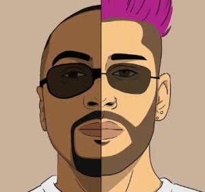 Zayn y Timbaland en el vídeo de Too Much Zayn y Timbaland en el vídeo de Too Much