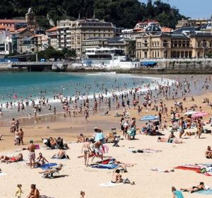 Playa de La Concha, en San Sebastián Playa de La Concha, en San Sebastián