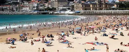 Playa de La Concha, en San Sebastián Playa de La Concha, en San Sebastián