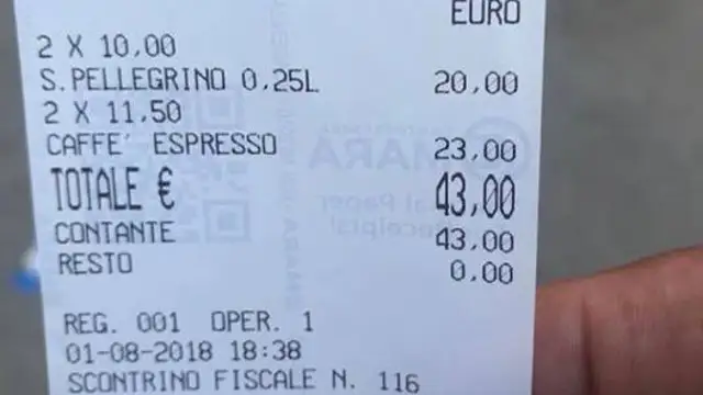 La cuenta de un restaurante que se ha hecho viral