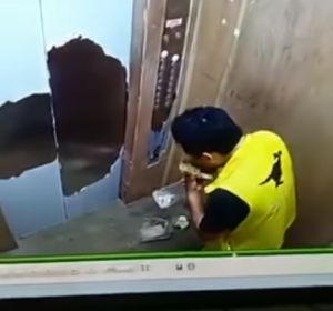 Pillan a un repartidor comiendo el pedido a domicilio que iba a entregar Pillan a un repartidor comiendo el pedido a domicilio que iba a entregar