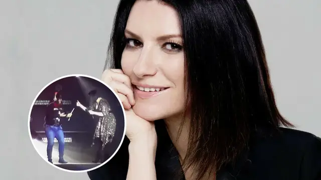 Una fan golpea a Laura Pausini en la cara en un concierto