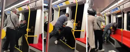 Intentan echar a un joven del tren Intentan echar a un joven del tren