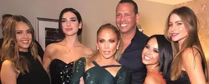 Jessica Alba, Dua Lipa, Jennifer Lopez, Alex Rodríguez, Becky G y Sofía Vergara Jessica Alba, Dua Lipa, Jennifer Lopez, Alex Rodríguez, Becky G y Sofía Vergara