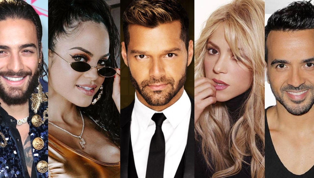 Maluma, Natti Natasha, Ricky Martin, Shakira y Luis Fonsi protagonizan los videoclips en español más vistos en Youtube