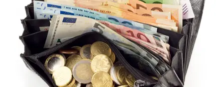 Cartera con mucho dinero Cartera con mucho dinero