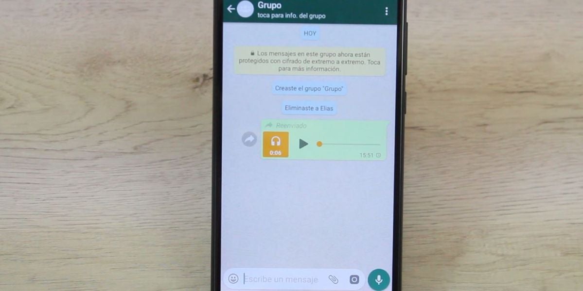 Audio en Whatsapp