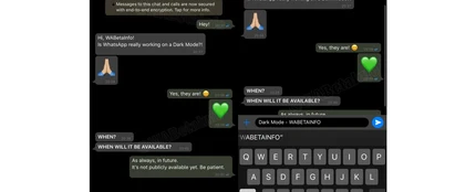 Modo oscuro de WhatsApp Modo oscuro de WhatsApp
