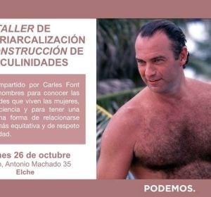 Cartel de Podemos con la imagen de Bertín Osborne Cartel de Podemos con la imagen de Bertín Osborne