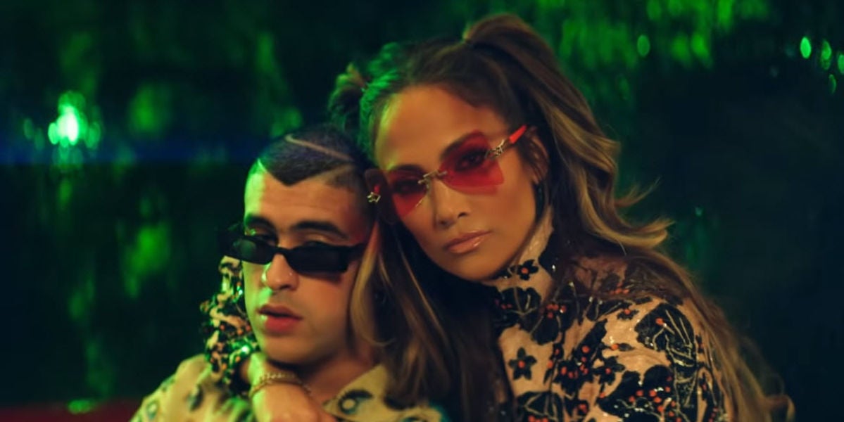 Bad Bunny y Jennifer Lopez en el videoclip de 'Te Gusté'