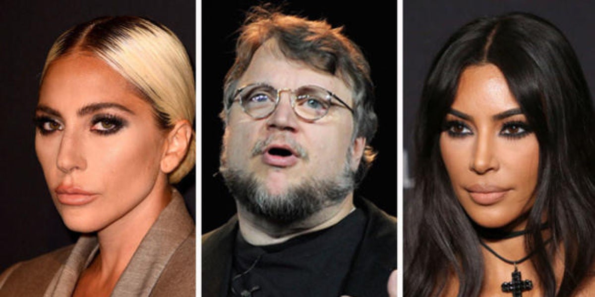 Lady Gaga, Guillermo del Toro y Kim Kardashian