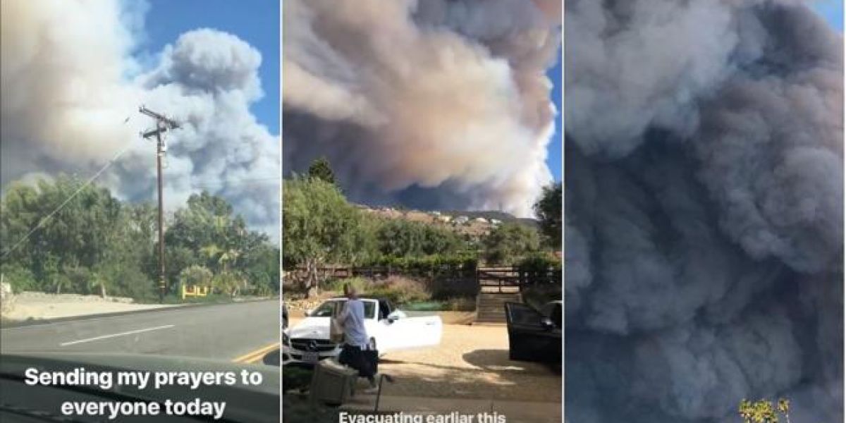 Imágenes del incendio de California en el Instagram de Lady Gaga