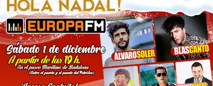 Hola Nadal, el concierto de Europa FM en Badalona Hola Nadal, el concierto de Europa FM en Badalona