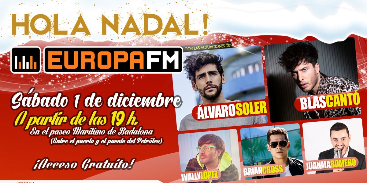 Hola Nadal, el concierto de Europa FM en Badalona