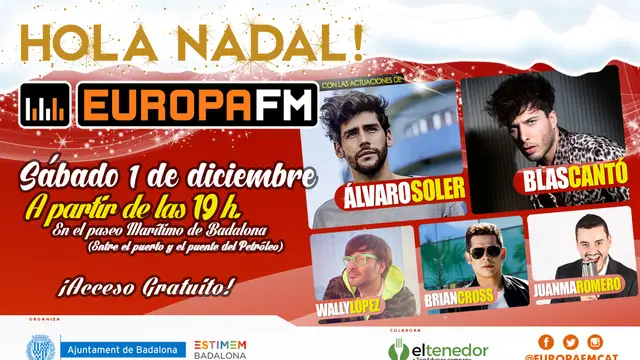 Hola Nadal, el concierto de Europa FM en Badalona