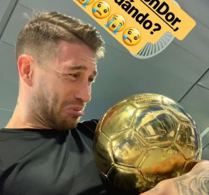 Sergio Ramos, con el Balón de Oro de Modric Sergio Ramos, con el Balón de Oro de Modric