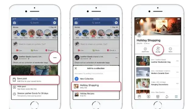 Colecciones de Facebook