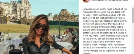 Johanna Olsson en Instagram Johanna Olsson en Instagram