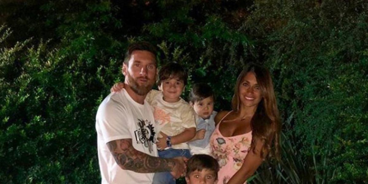 Leo Messi y su familia, en Nochevieja