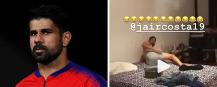 La broma de Diego Costa a su hermano Jair La broma de Diego Costa a su hermano Jair