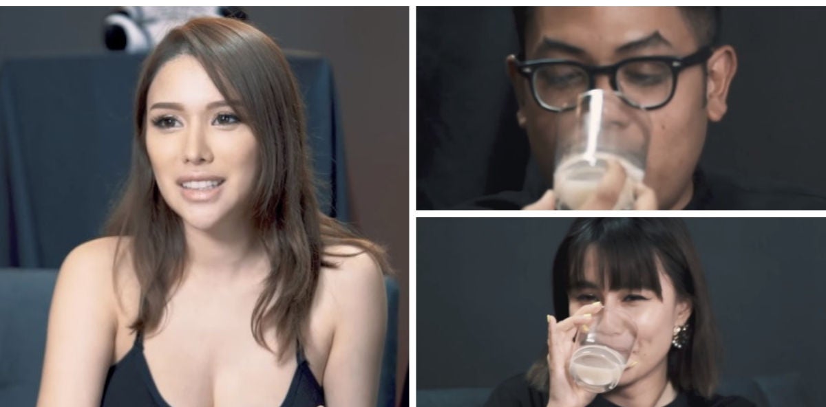 Una presentadora da de probar su leche materna a sus compañeros de programa