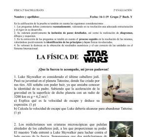 Examen de física de 'Star Wars' Examen de física de 'Star Wars'