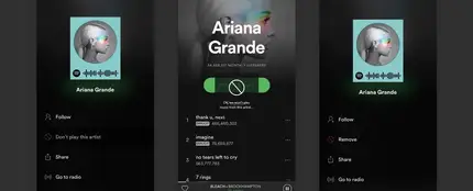 Bloqueo de artistas en Spotify Bloqueo de artistas en Spotify