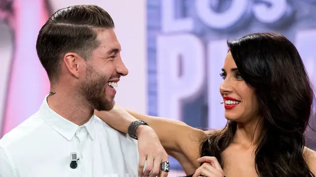 Sergio Ramos y Pilar Rubio durante El Hormiguero