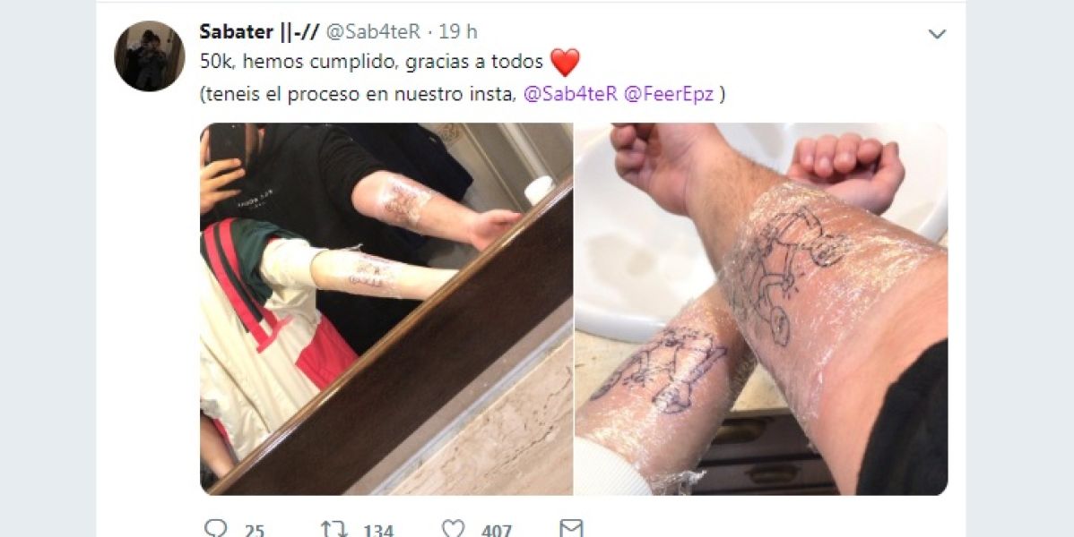 Captura del tuit de @Sab4teR