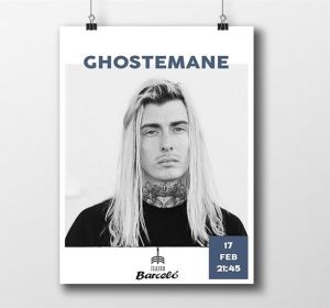 El cartel que anunciaba el concierto de Ghostemane El cartel que anunciaba el concierto de Ghostemane