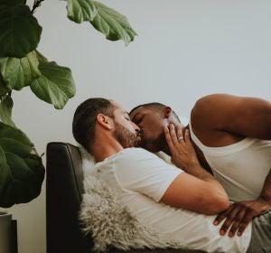 Pareja homosexual besándose Pareja homosexual besándose