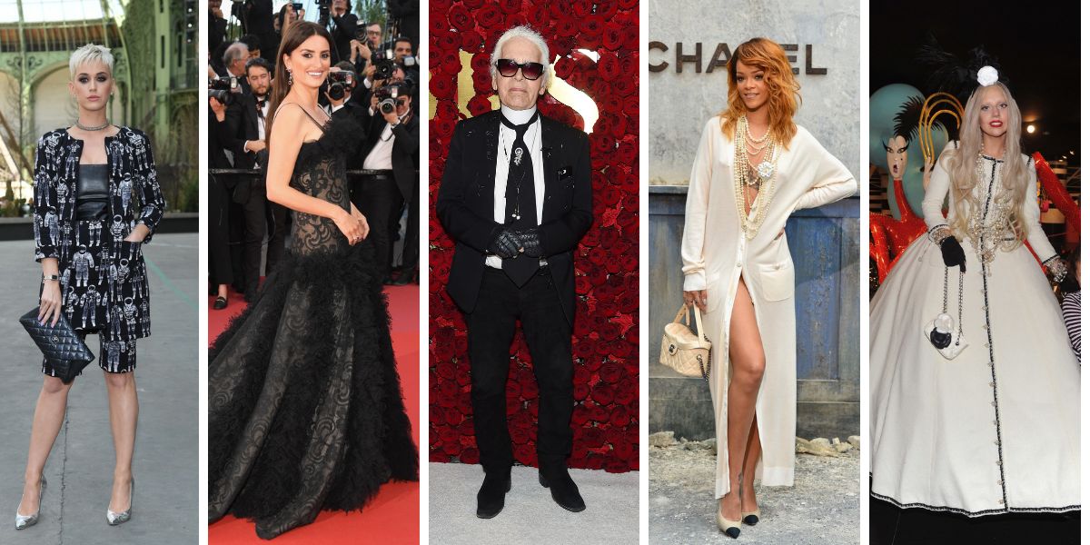 Katy Perry, Penélope Cruz, Rihanna y Lady Gaga vestidas por Karl Lagerfeld