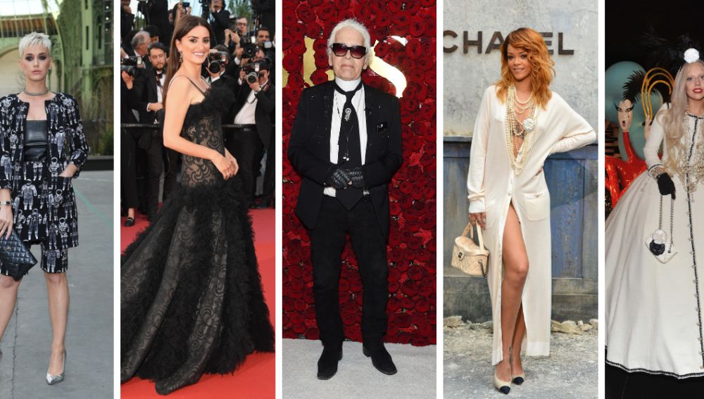 Katy Perry, Penélope Cruz, Rihanna y Lady Gaga vestidas por Karl Lagerfeld