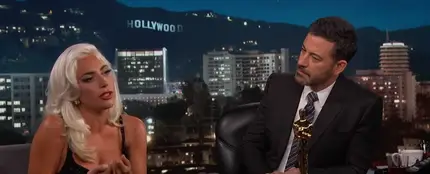 Lady Gaga y Jimmy Kimmel Lady Gaga y Jimmy Kimmel