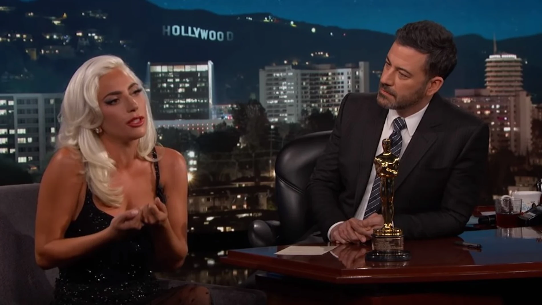 Lady Gaga y Jimmy Kimmel Lady Gaga y Jimmy Kimmel
