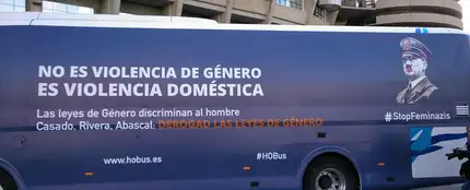 Vista del autobús de la asociación HazteOir.org en Madrid Vista del autobús de la asociación HazteOir.org en Madrid