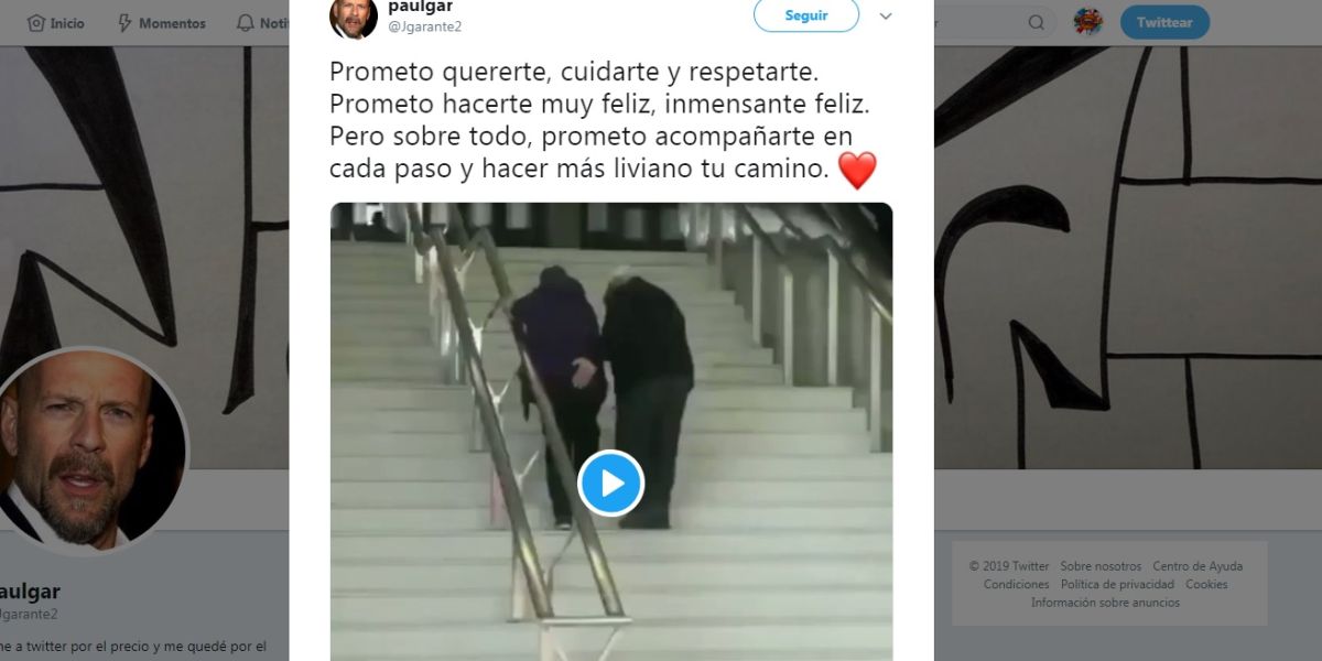 El precioso vídeo de dos personas mayores que demuestra que existen amores es para toda la vida