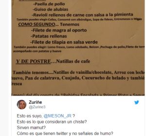 Un restaurante de Cartagena publica un chiste sobre la violación junto a su menú del día Un restaurante de Cartagena publica un chiste sobre la violación junto a su menú del día