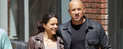 Vin Diesel y Michelle Rodriguez en el rodaje de &#39;Fast and Furious 8&#39;