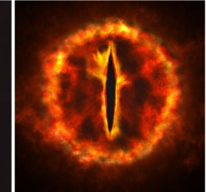 Agujero negro vs. Ojo de Sauron Agujero negro vs. Ojo de Sauron