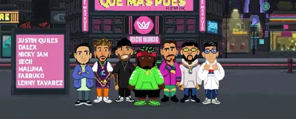Maluma, Nicky Jam, Farruko, Dalex, Justin Quiles y Lenny Tavárez en el remix de 'Que Más Pues' de Sech Maluma, Nicky Jam, Farruko, Dalex, Justin Quiles y Lenny Tavárez en el remix de 'Que Más Pues' de Sech