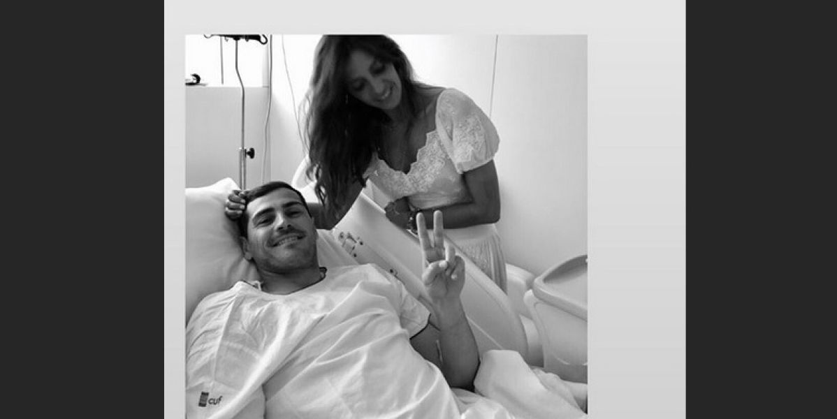 Iker Casillas y Sara Carbonero, juntos en el hospital
